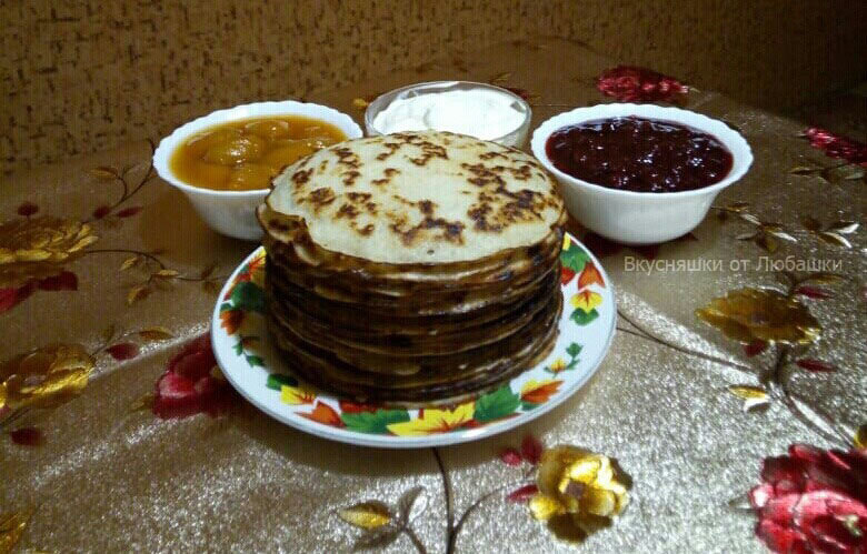 Ажурные блинчики на основе кефира и кипятка