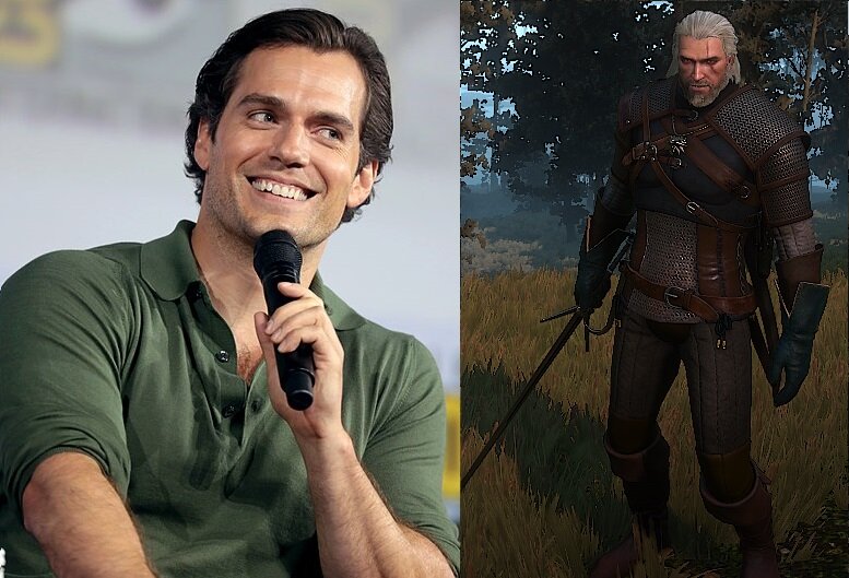 Генри Кэвил и Геральт из Witcher 3 Wild Hunt.