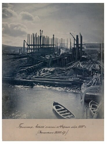 Броненосец "Чесма" на стапеле.