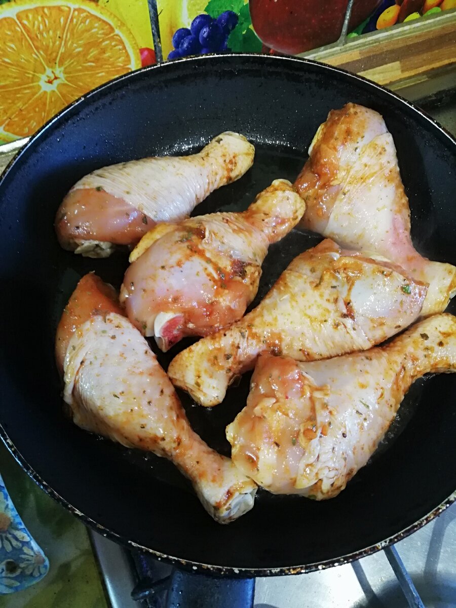 Куриные голени вкусно и быстро на сковороде