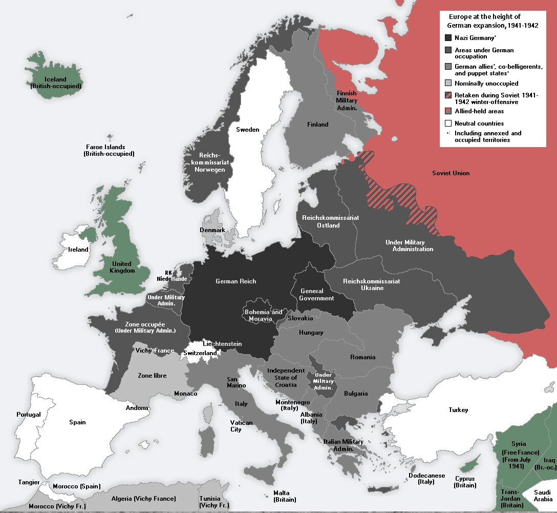 Карта третьего рейха 1941