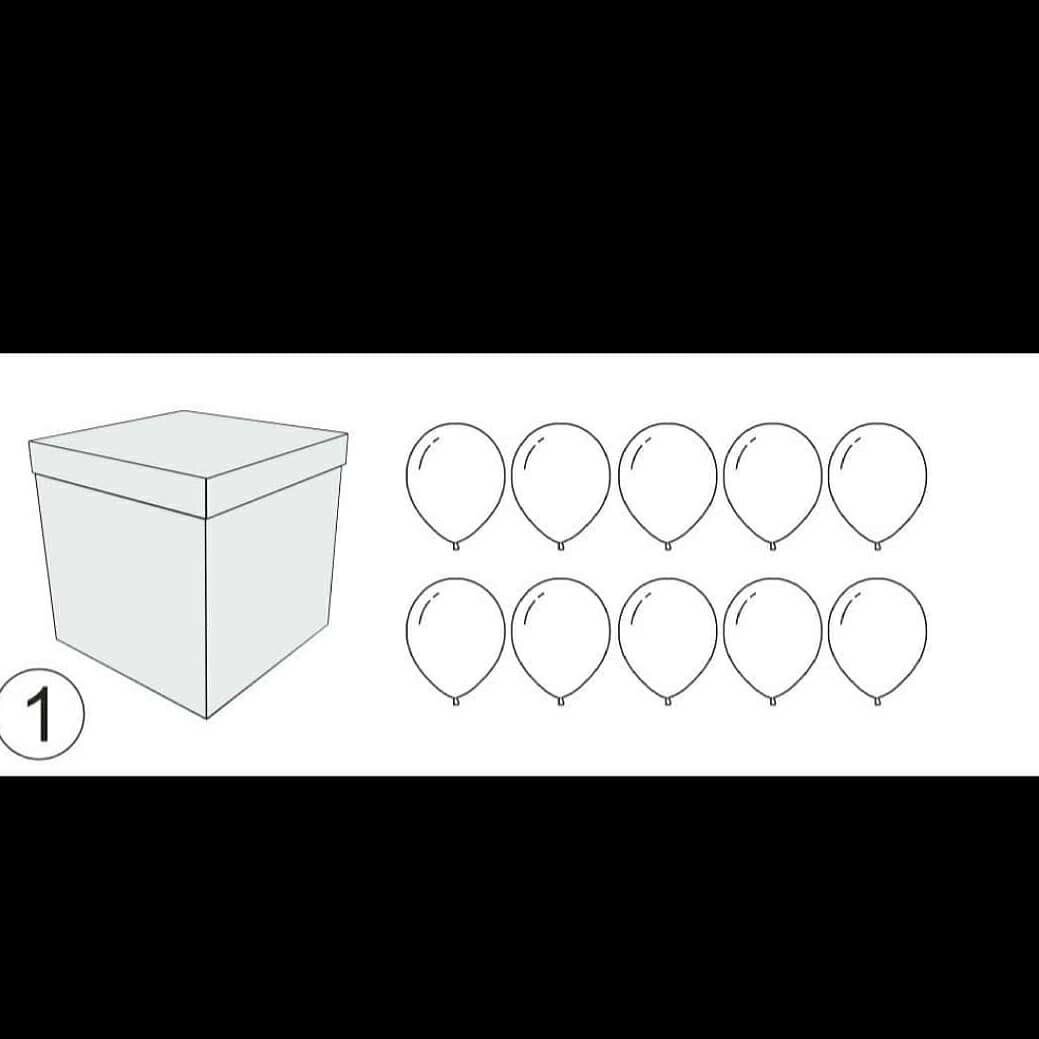 10 латексных шаров с гелием 