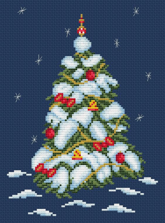 Эта елка была сделана для журнала Вышитые картины