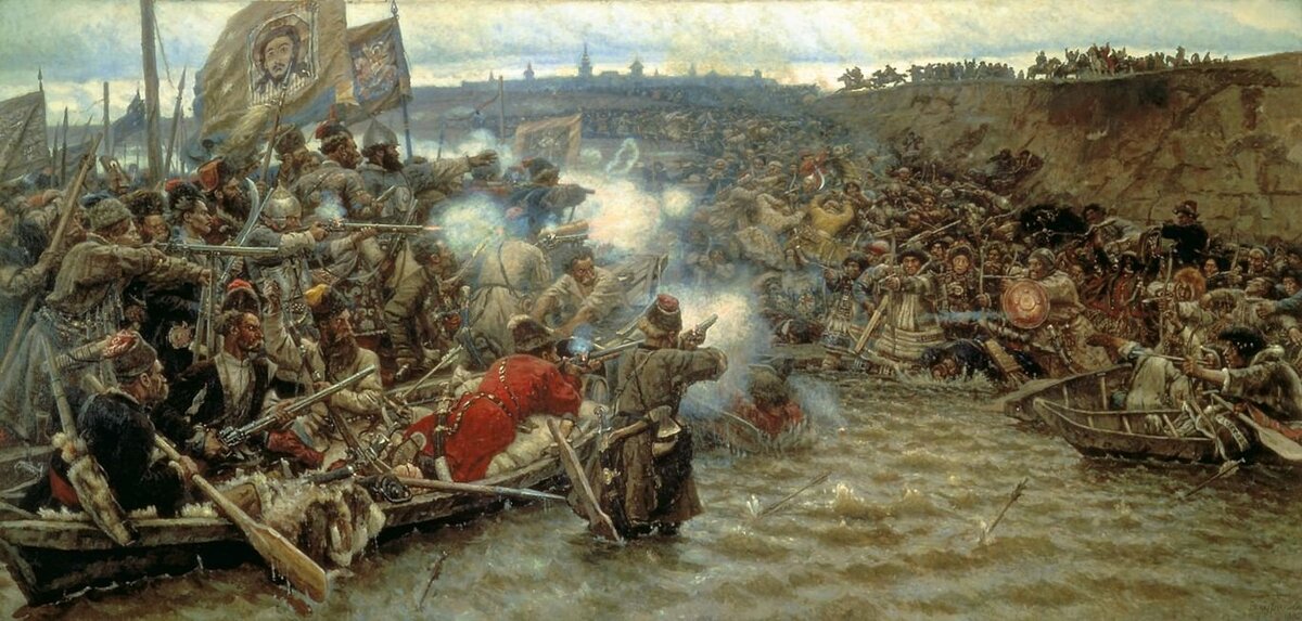 В. Суриков «Покорение Сибири Ермаком» 1895 г. Государственный Русский музей