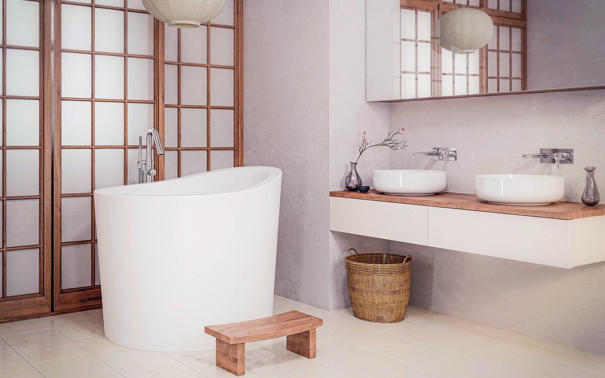 Японские ванные комнаты (68 фото)