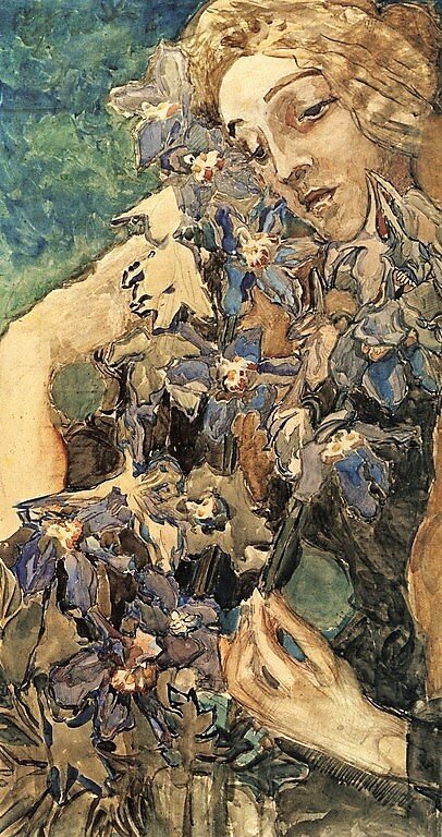 Врубель М.А., «Примавера», 1897, бумага, акварель, ГТГ, Москва