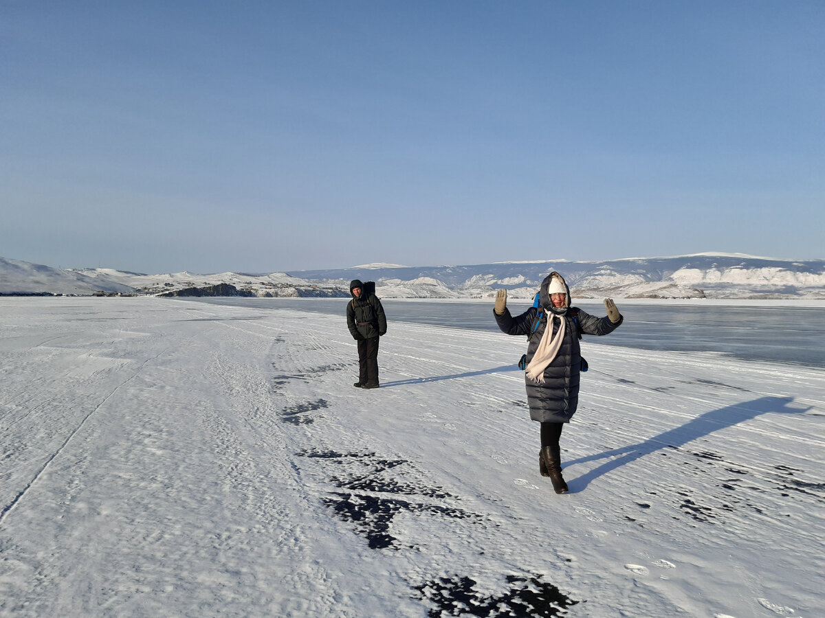 Переходим пешком. озеро Байкал. Февраль 2020