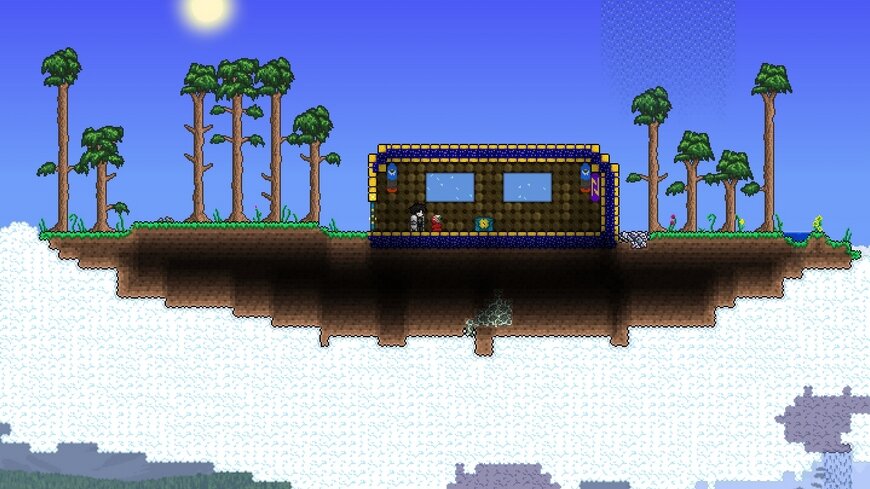 дома на летающих островах построили люди (подробности ниже)