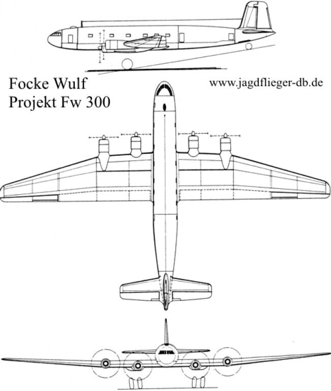 Схема Focke-Wulf Fw 300