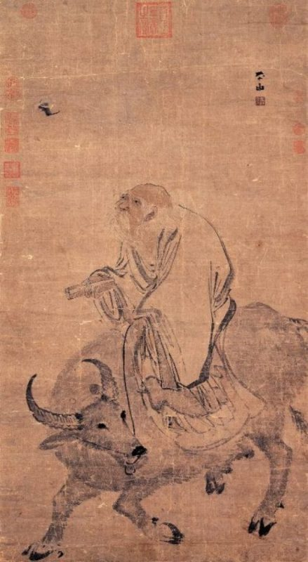 Лао-цзы едет на буйволе. Картина Чжан Лу (ок. 1490-ок.1563)