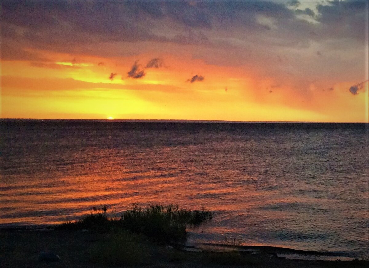 Восход солнца на Пушкинской набережной