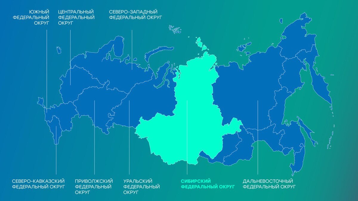 Карта сибирский федеральный округ с городами