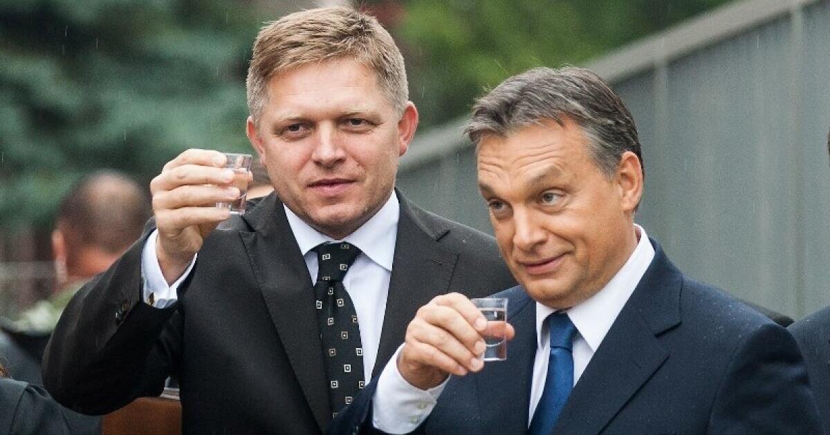 Первый тост за Вас, Владимир Владимирович! (на фото Фицо и Орбан).