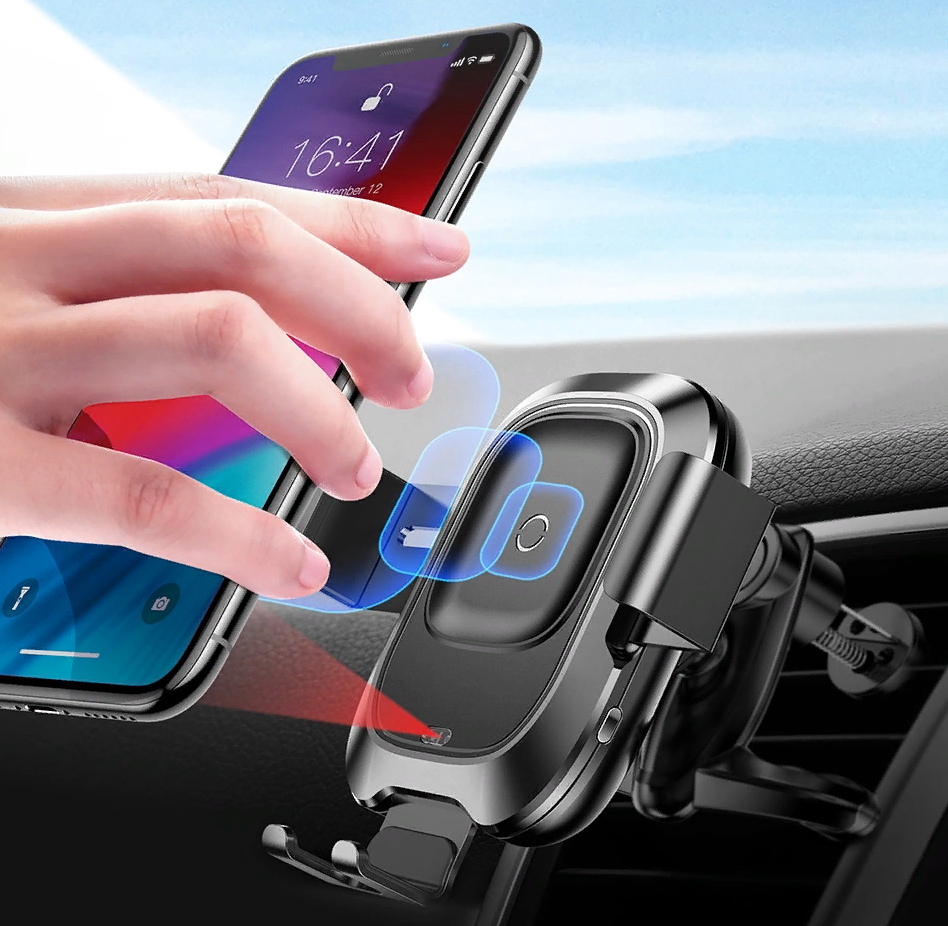 Держатель с беспроводной зарядкой Baseus Smart Vehicle Bracket Wireless Charger (WXZN-01)