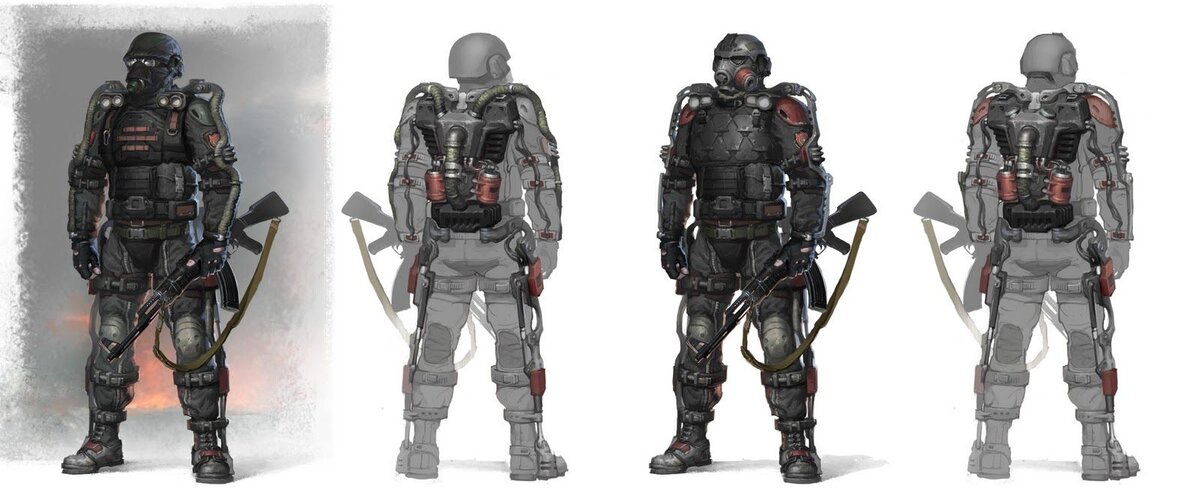 Скрины возможных экзоскелетов в новой игре S.T.A.L.K.E.R.2. Обратите внимание на обработку и детализацию очень четкая !