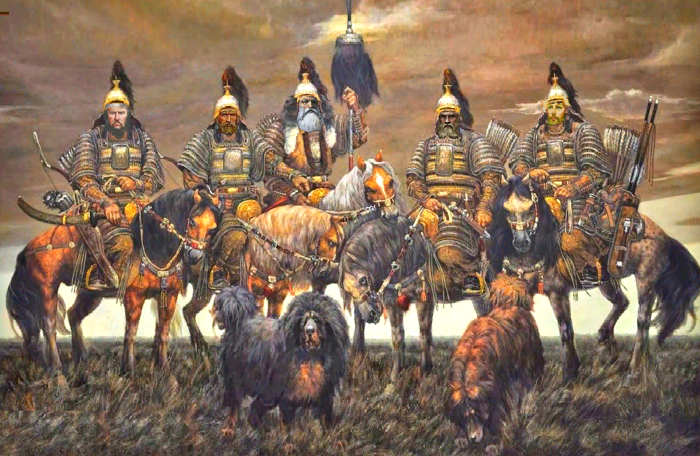 рисунок из открытых источников, монгольские воины