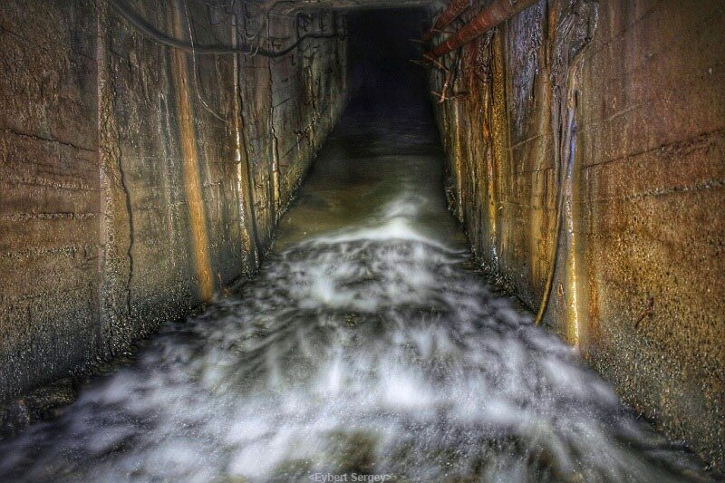 Подземная река с водосбросом ТЭЦ