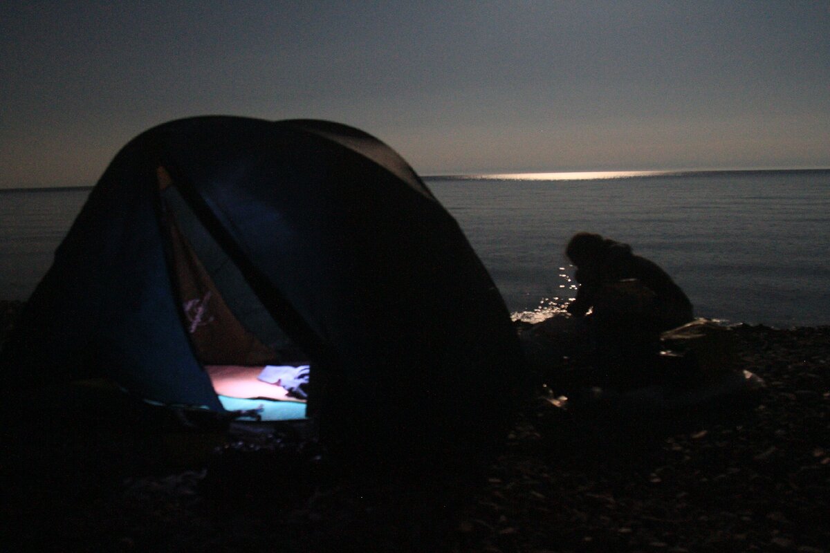 Ночь, стоянка