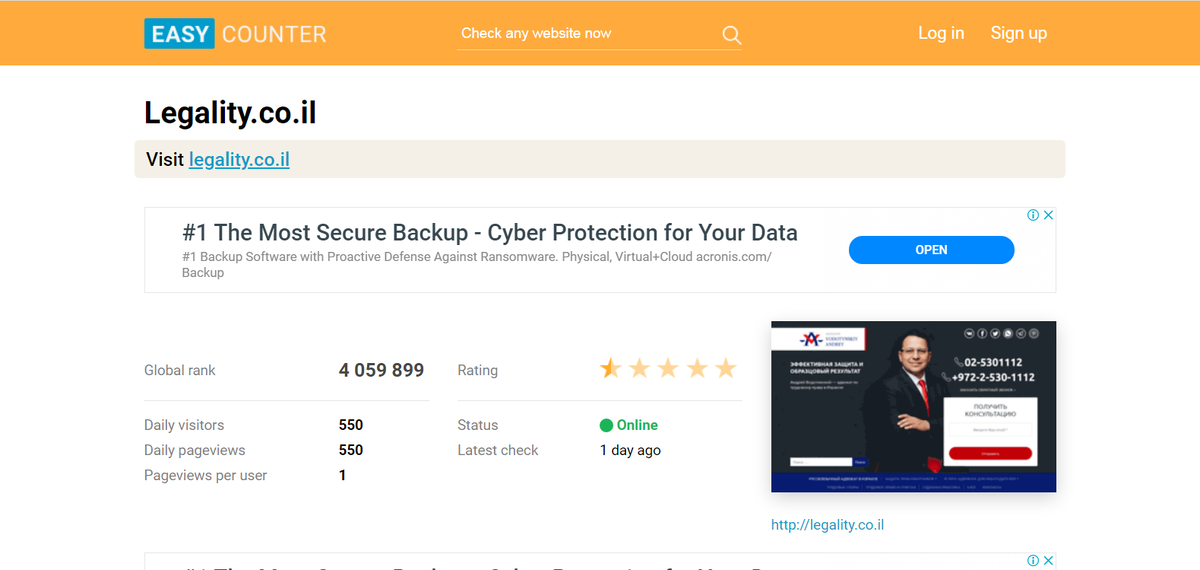 https://www.easycounter.com/report/legality.co.il