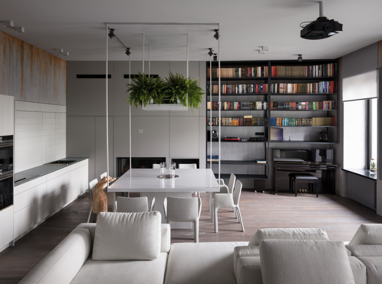 Обзор на гостиную и кухню