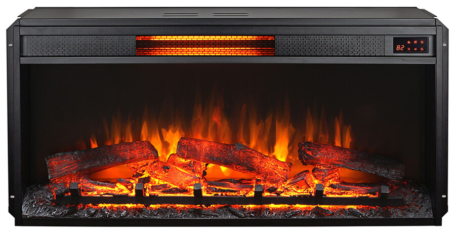 Электрический очаг Interflame Foton 36 LED QZ с реалистичным пламенем 2D, кварцевым обогревателем и функцией «климат-контроль». Эту "топку" можно встроить в нишу (InterFlame, Россия)