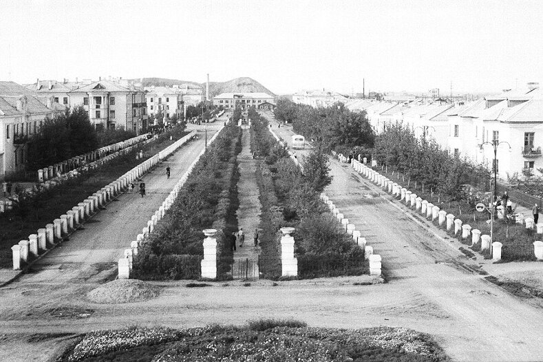 Панорама советского Коркино. Фотография из Интернета