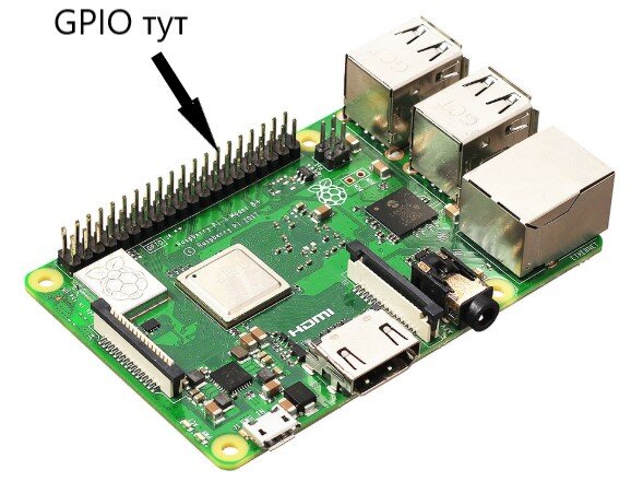 Raspberry Pi 3 b+, с входами-выходами GPIO