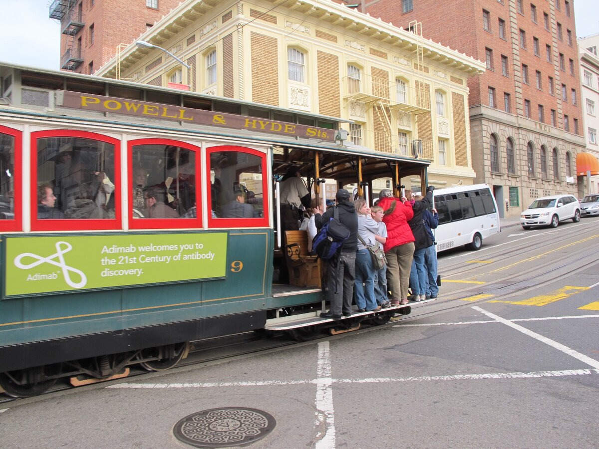 Канатный трамвай в Сан-Франциско.