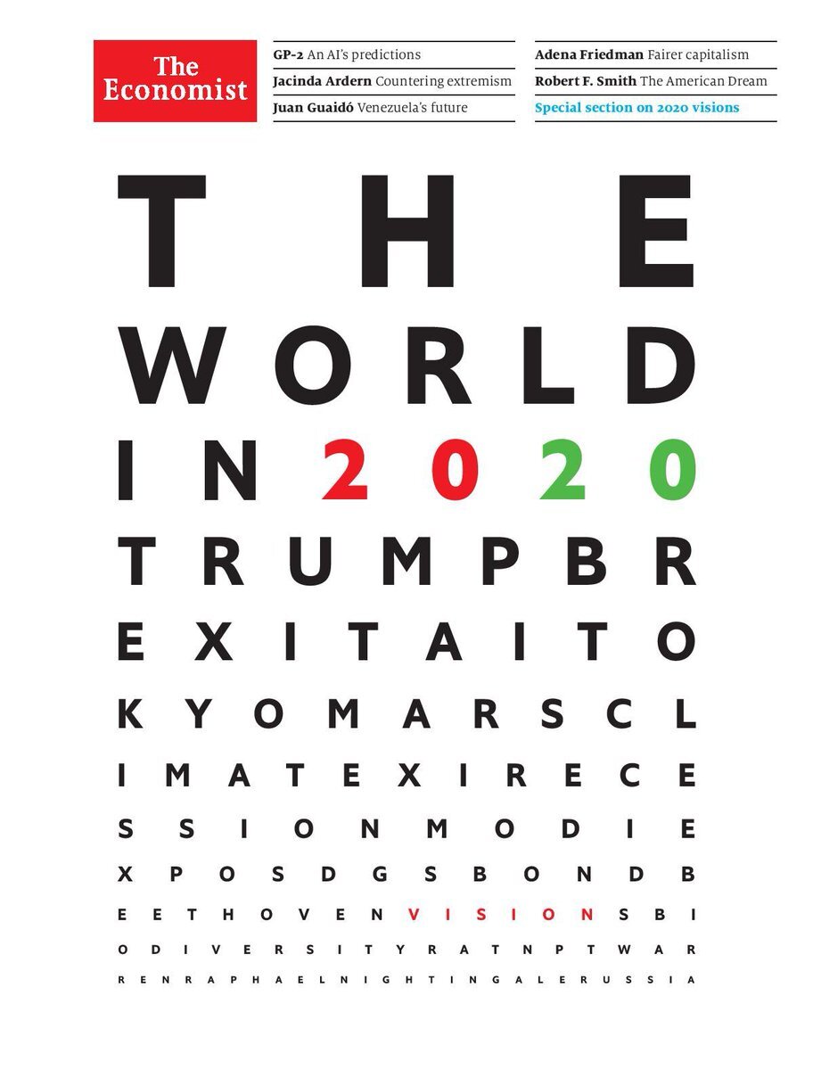 Обложка Экономиста 2020, по ней статья тоже будет.