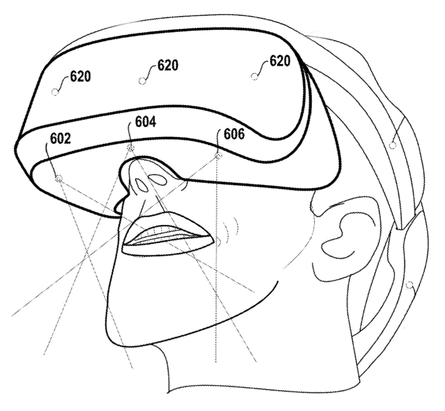 Мониторинг лицо. VR патент. Трекинг лица для маски. Внутренний трекинг VR. VR Patent корона.