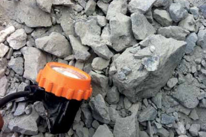 Фракция, перемещенная вакуумной установкой. Снимок сделан в Магадане. 