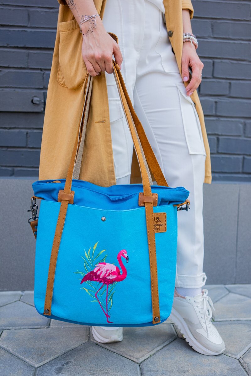 Сумка выполнена из вощеного влагостойкого канваса, натуральной воловьей кожи и войлока. 