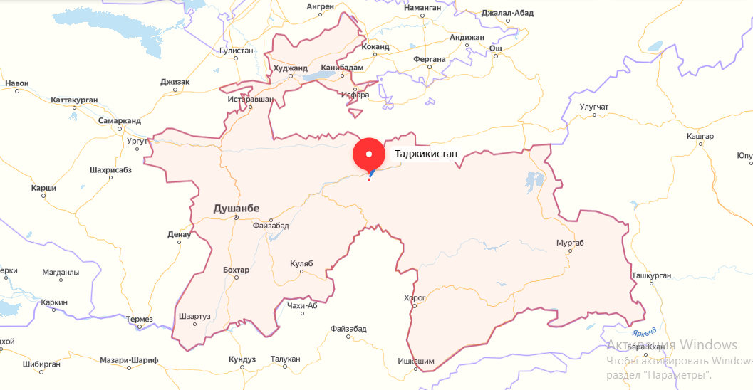 Расположение на карте мира