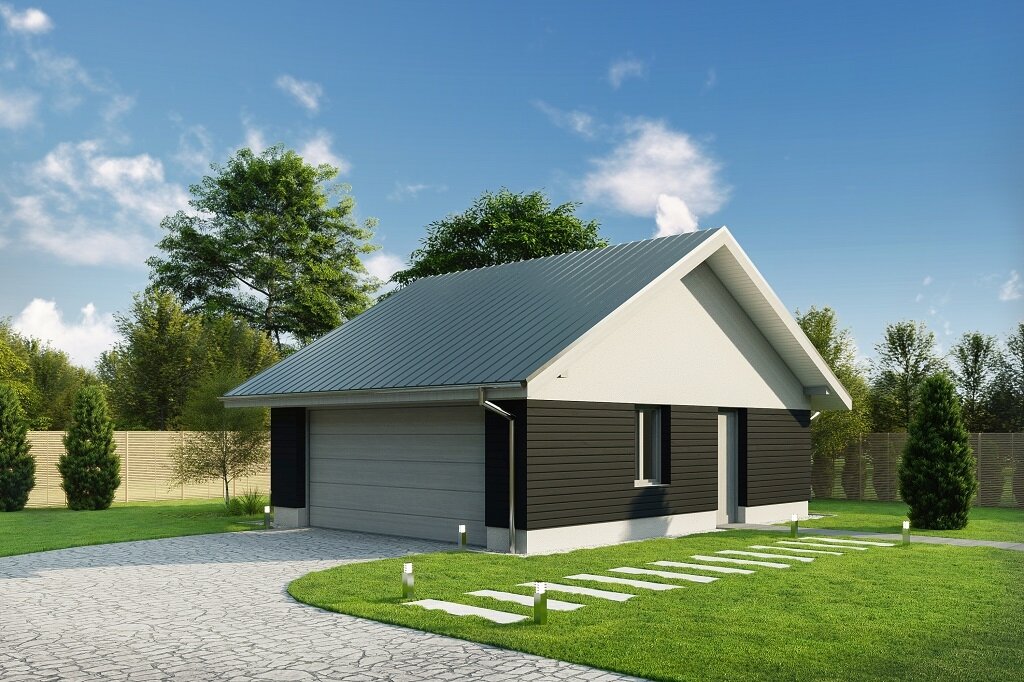 Вариант отделки гаража. 1 вариант.