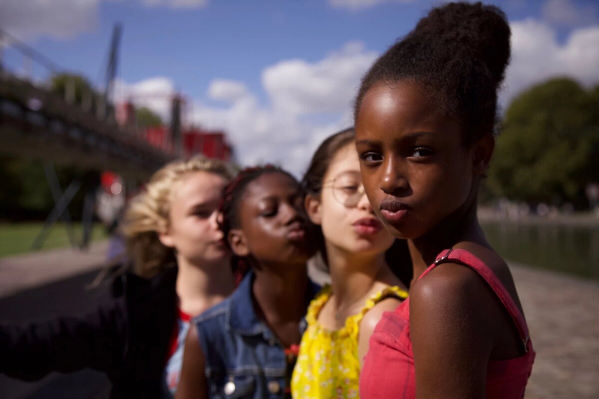 Fathia Youssouf, right, in “Cuties.”Credit...Netflix