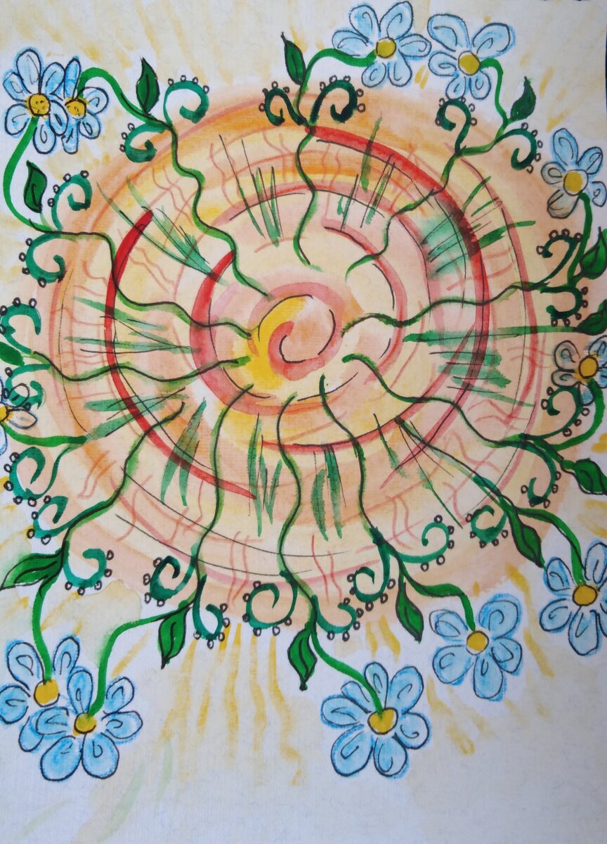 Солнечное лето (рисунок автора)