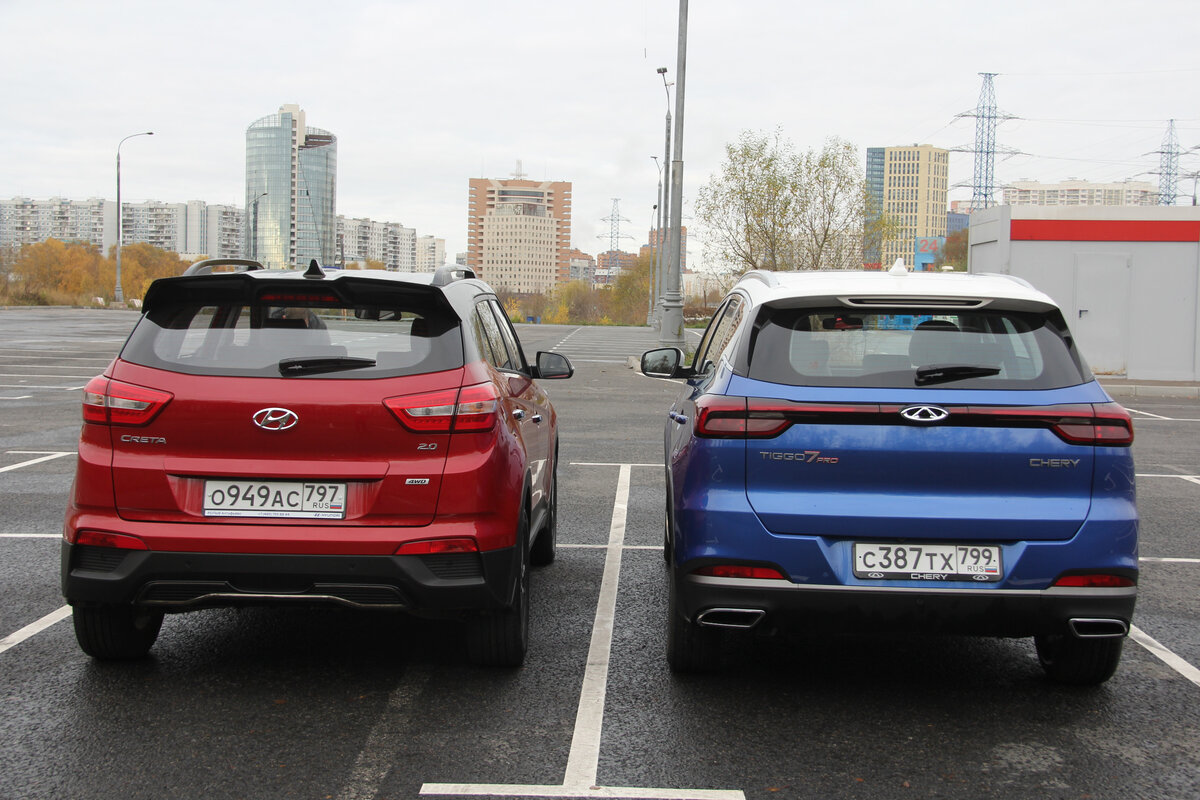 Hyundai Creta или Chery Tiggo 7 Pro?  Смотрите видео, борьба была острой.