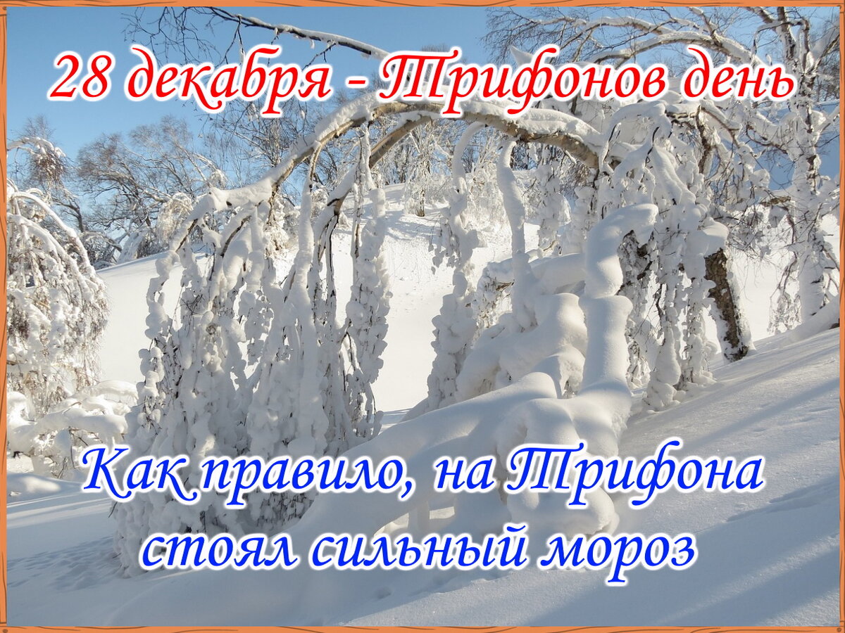 Народные приметы 28 декабря