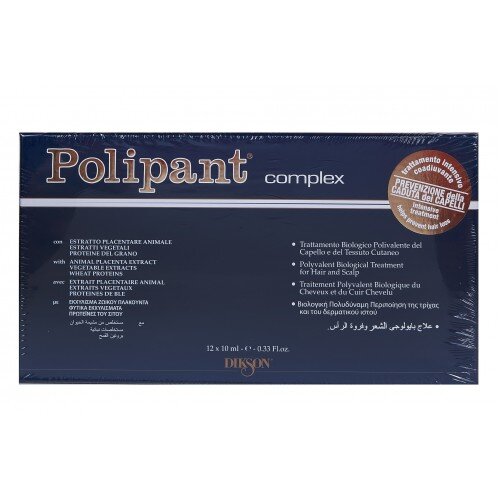Ампулы Polipant Complex Dikson с плацентарными и растительными экстрактами, растительными протеинами от выпадения волос