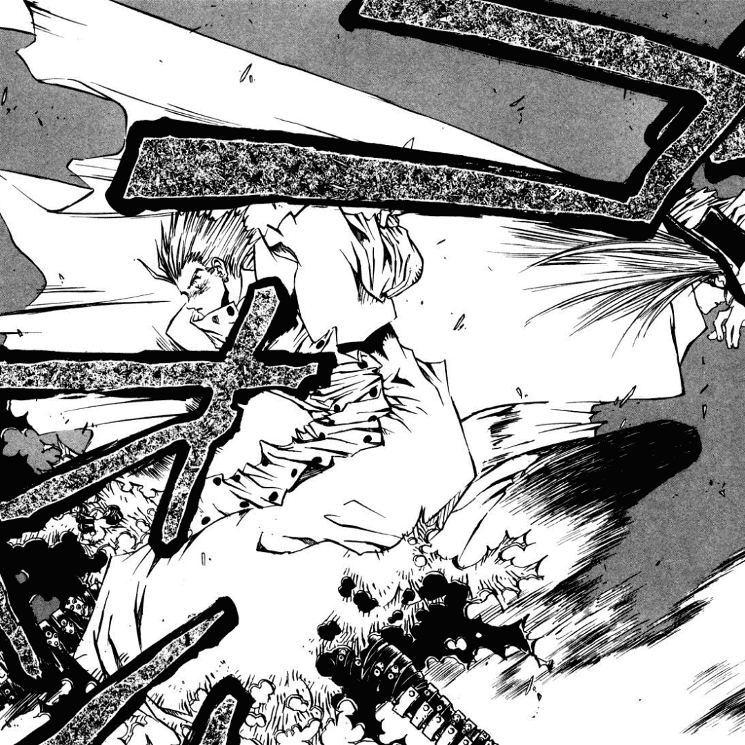 кадр из манги "Триган" (Trigun)