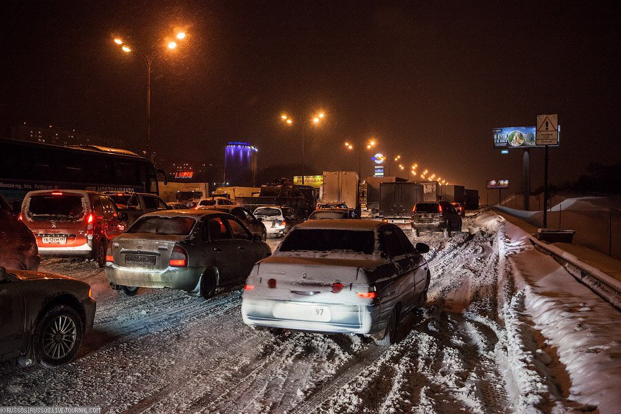 Дороги в москве зимой