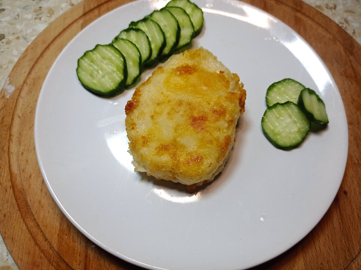 Макрурус, запеченный с картофелем и горчицей