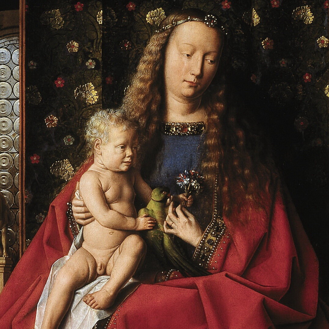 Ян ван Эйк. Мадонна каноника ван дер Пале (фрагмент). Ок. 434—1436⁣⁣