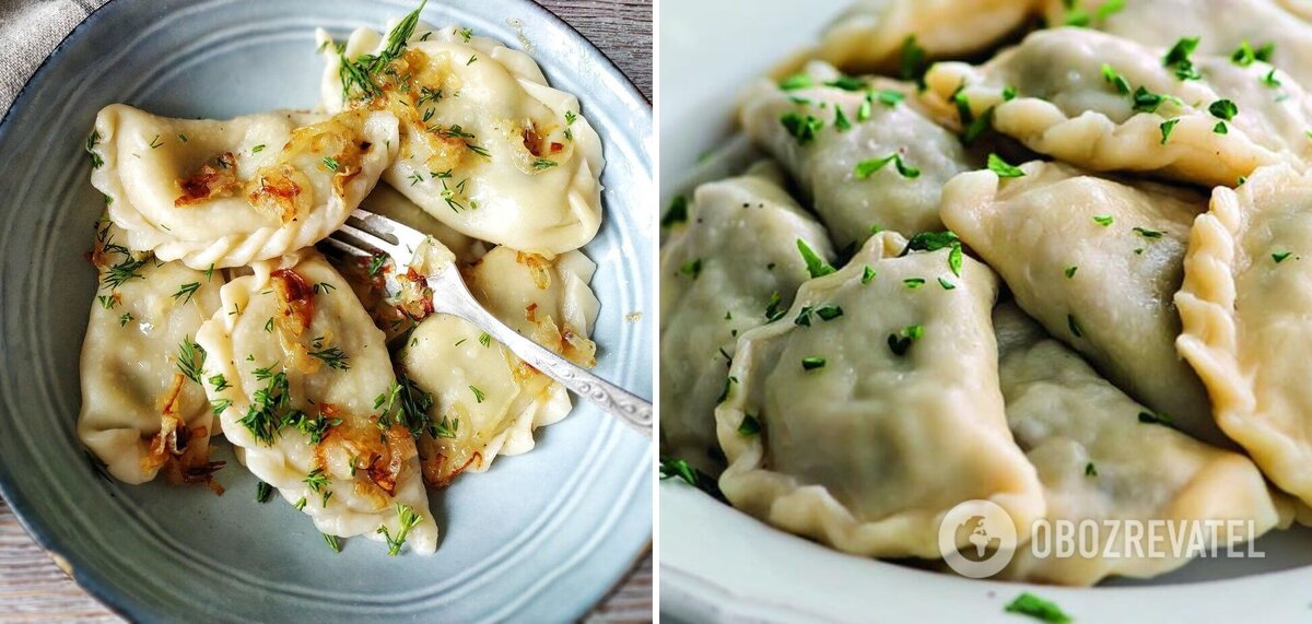 Вареники с картофелем и грибами