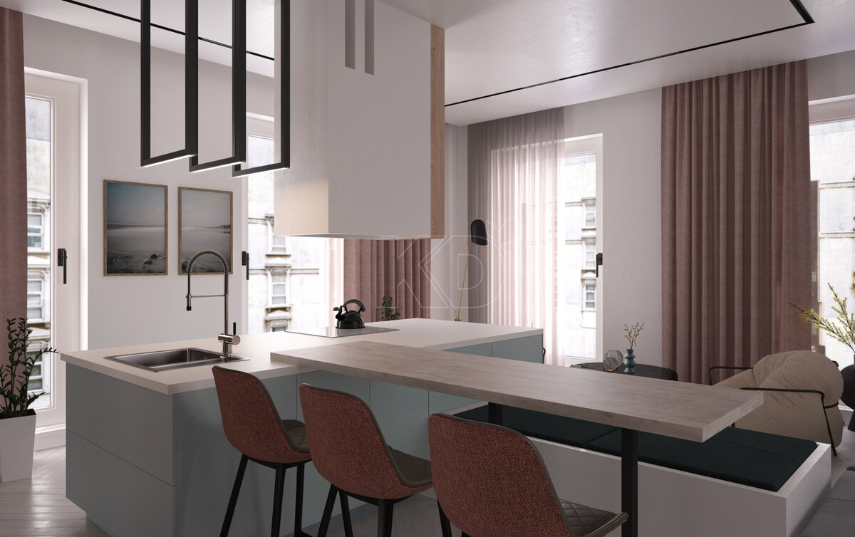 «Стоун Колор» - кухня в минималистичном стиле