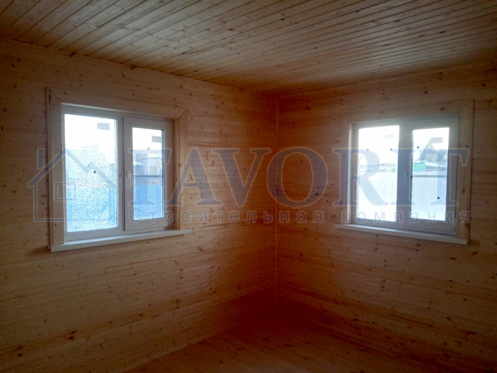 Пластиковые окна в каркасном доме 8х8 (Краснооктябрьский район). Дом построен компанией «Фаворит». 