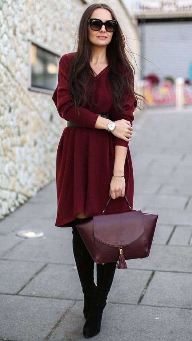 Модный цвет – марсала: кому и с чем носить/ Trendy color - Marsala: what to wear