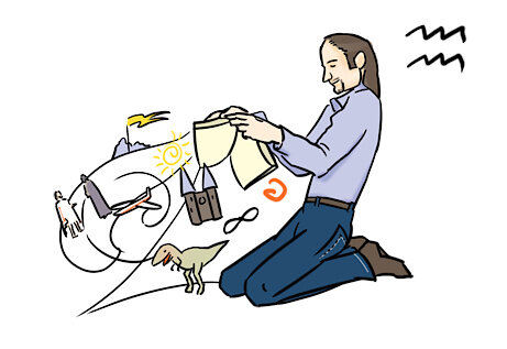 Этот знак постоянно ищет новые впечатления, чтобы чувствовать себя живым, познание – его естественное состояние. И чтение – один из инструментов узнавания мира. Чтобы читать, Водолею не нужны какие-то специальные условия, настроение или «особый момент». Он способен читать при любых обстоятельствах – в очереди, в транспорте; Водолей вообще не любит попусту терять время. Если вы видите, как кто-то читает на ходу или во время обеда, – скорее всего, перед вами представитель этого воздушного знака. Водолеи – культуртрегеры по призванию. Именно у представителей этого знака чаще всего интересуются: «А что ты читаешь? Какую книгу посоветуешь?». Их советы и рекомендации, как правило, бывают удачными – ведь у Водолеев отменный литературный вкус, но при этом они на удивление лояльны и терпимы к книгам не столь выского качества. И даже в откровенно слабом тексте обязательно найдут что-то ценное и полезное. Представители этого знака читают не для того, чтобы образовываться или развлекаться, а в поисках собственного вдохновения. Они пользуются книгой как любым предметом на свете, она для них – всего лишь исходная точка для генерации идей.