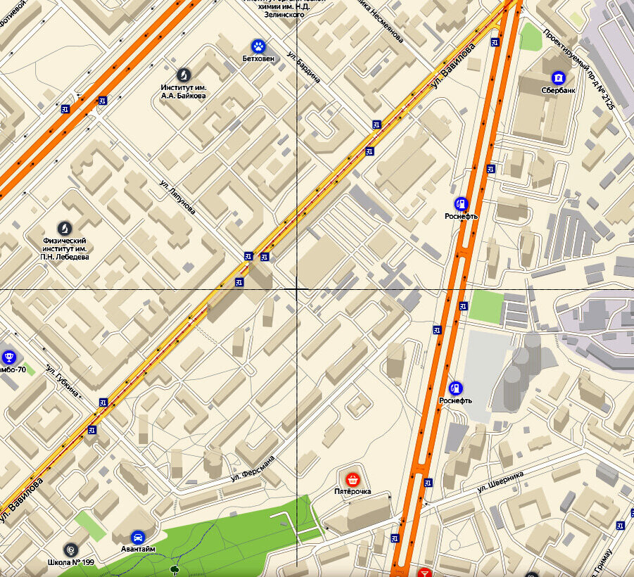 Клин в начале улицы Вавилова