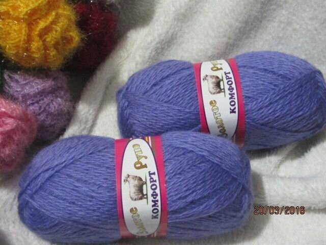 Пряжа с козьим пухом. Вот этот цвет мне понравился больше всего